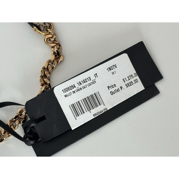 Versace Virtus Leather Brown Wallet on Chain Shoulder Bag 1006364 IT NWT $1275 - Picture 15 of 15